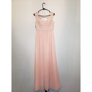 Bill Levkoff Women 6 Formal Dress Prom Lgt Pink Maxi Sweetheart Sleeveless FLAW